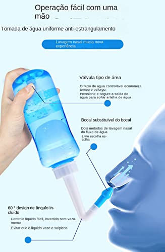NUTOT Frasco de lavagem nasal,nariz limpador de nariz Irrigação nasal,Neti Pot Sinusite Enxaguante N