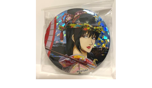 映画村 銀魂京都ブルルン滞在記描き下ろしラメ入り缶バッジ桂