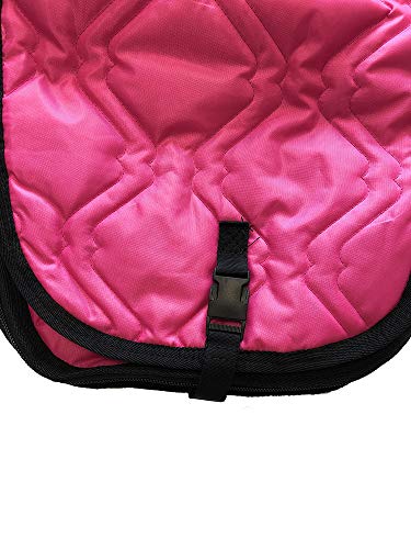 AJ Tack Wholesale Western Horse Saddle Carrier Cover Storage Travel Bag Padded Quilted Hot Pink - Thumbnail 2