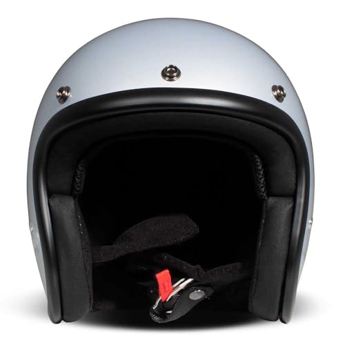 Casco DMD Jet Retro Ice L de fibra de vidrio con acabados de alta calidad