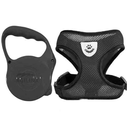 Peitoral Coleira Guia Retrátil Com Peitoral Para Cachorros Gato Guia De Passeio Para Pet C/Trava De