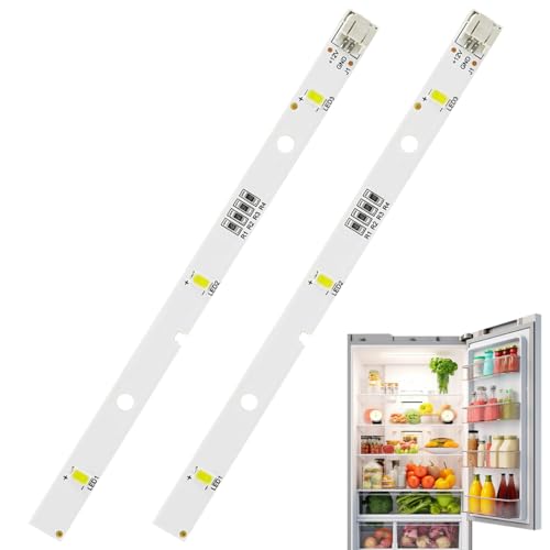 Luces LED para Refrigeradores 2 Piezas,Tira de Luz para Frigorífico,Tira de Luz LED para Frigorífico,para Compatible con MDDZ-162A,1629348,E349766,DC12V 2W,Color Blanco Frío,Bajo Consumo