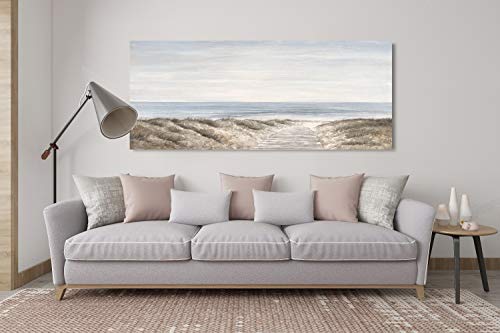 Yihui Arts Beach Scene Canvas Wall Art Hand Painted Large Painitng Pictures Coastal Style Artwork for Living Room Bedroom Office Decor - Image 4