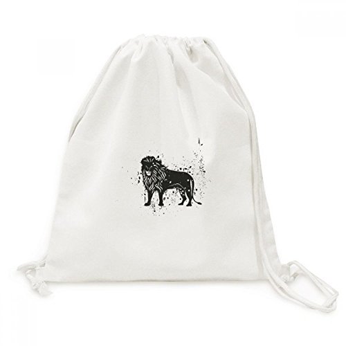 Sac de voyage en toile Mexique Lion noir et blanc pour sorties de week-end