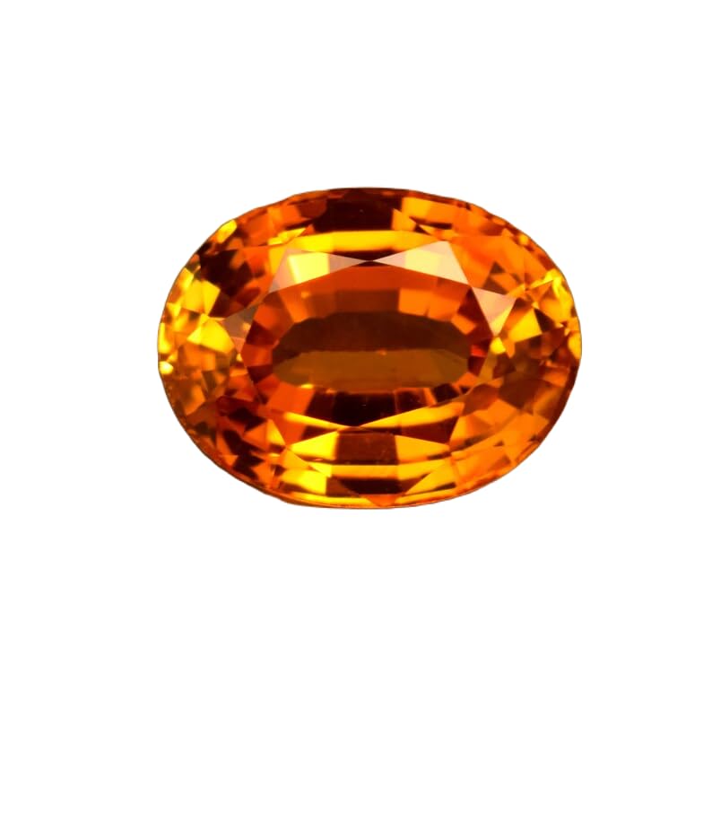 Saphir orange naturel pour remplacer une pierre ou sublimer un pendentif ancien