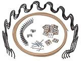 House2Home 27' Couch Spring Repair Kit to Fix Sofa Support for Sagging Cushions - Includes 4pk of Springs, Upholstery Spring Clips, Seat Spring Stay Wire, Screws, and Installation Instructions