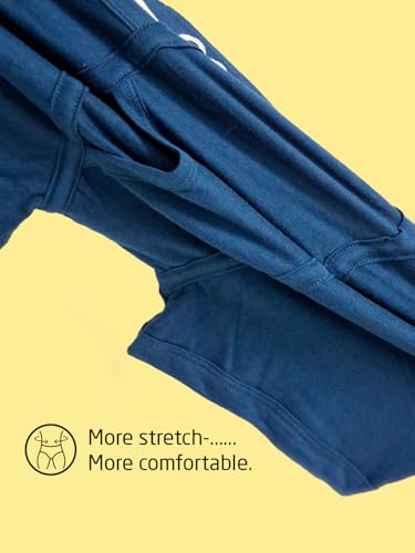 Image of AMUL COMFY Men Cotton Solid Regular-Fit Long Trunk With Pocket Multicolor