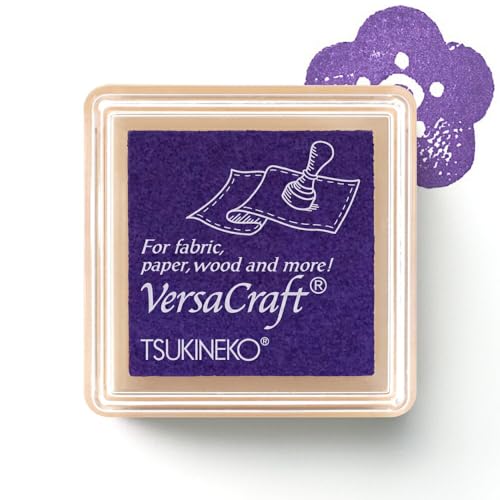 はんこ祭り バーサクラフトS (116 ピオニーパープル) スタンプ台 ツキネコ 布用 スタンプ インク インクパット お名前スタンプ ハンドメイド 消しゴムはんこ ギフト プレゼント (HK020)