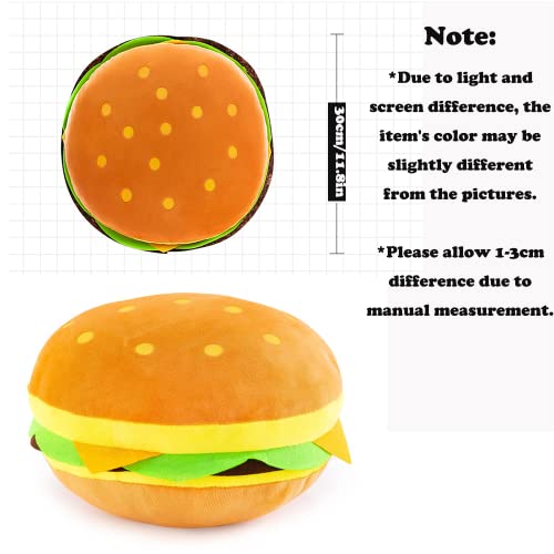Image of 11.8 inch Hamburger Plush Cheeseburger Pillow Stuffed Food Cushion Toy,Gifts For Kids