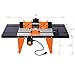 Electric Benchtop Router Table Wood Working Tool,Black,Orange Color (Black+Orange, 34IN-1)