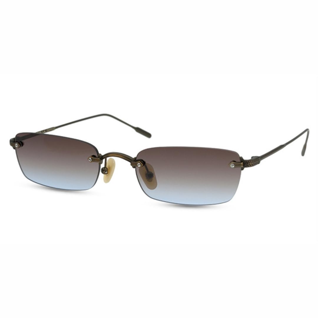 Gafas de sol de titanio sin montura para hombre y mujer, con protección UV400, de lujo