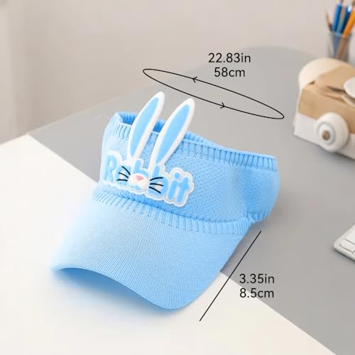Kids Sun Visor Hat for Girls Boys, Rabbit Sports Cap for Sun Protection Outdoor Activities Cosplay Headwear2