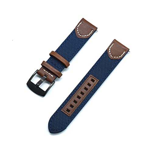Bracelet montre cuir nylon 20mm 22mm dégage rapide YSJNGF