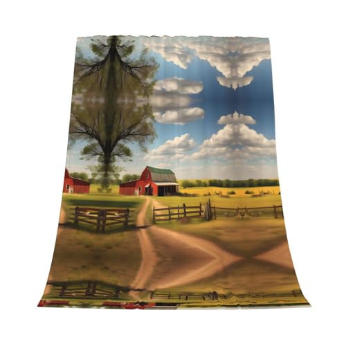 Couverture flanelle douce Ranch View grand plaid pour lit - 3