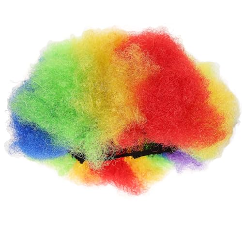 Healvian Peluca Afro Rizada de Fútbol para Fiesta y Cosplay Peluca Sintética de Química Reutilizable para Disfraces Temáticos Accesorio Cómodo y Duradero para Halloween y Eventos