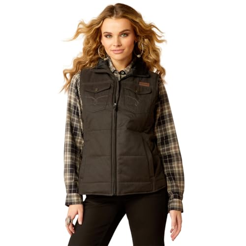 ARIAT Damen Grizzly Steppweste, Schwarz, M