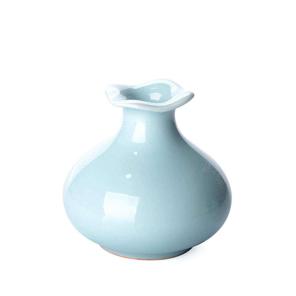 Bzgpmfud Blueone Colora Vase Desktop Water Culture Flower Exquisite Decoration Hand Made Stoneware Ceramic Small(Blueone Colora)