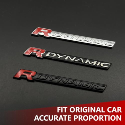 Image of Special Vechicle Symbol R-Dynamic Sports 3D Badge,Car Body Trunk Fender R-Dynamic Emblem Logo Sticker Compatible with Jagvar Land R0ver Accessories (R Chrome)