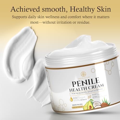 Premium Penile Health Cream for Men – Peptide-Enhanced Intimate Moisturizer with 7-Oil Blend – Fast-Absorbing, Non-Greasy Hydration, Comfort for Dryness & Chafing, Supports Skin Health, 4oz - Image 4