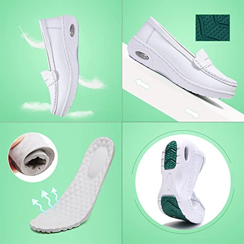 Ortopédico Sapatos de Enfermagem para Mulheres,Confortável Resistente A Óleo e Antiderrapante Mocass