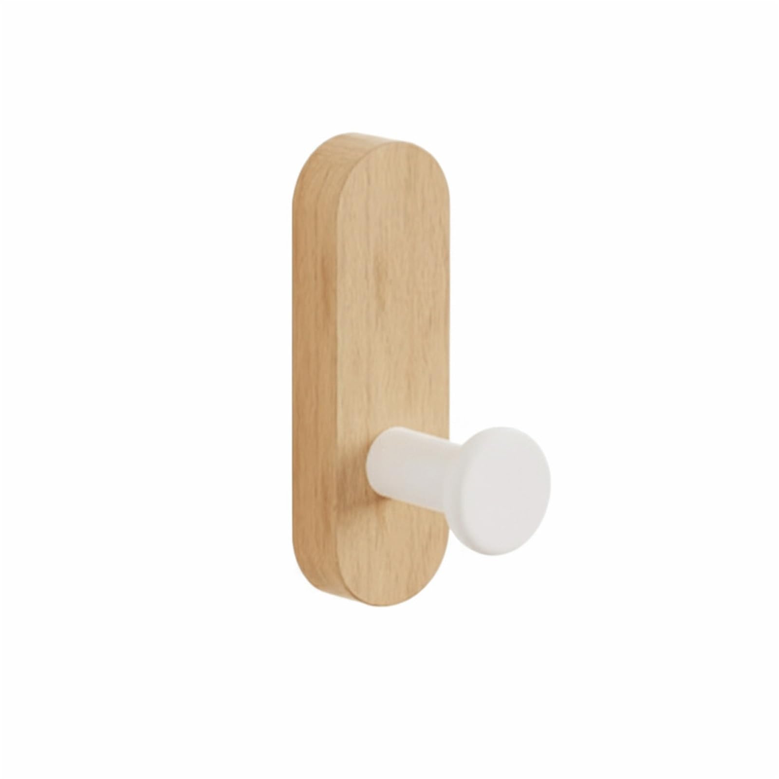 Ryqzhhy Beech Coat Hooks Wood Self Adhesive Hooks No Drill Space Saving For Home Daily Storage(Beech)