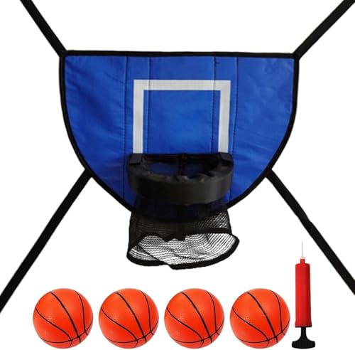 Mini Trampoline Panier de Basket-Ball Accessoires de Trampoline Jouets de Sport imperméables Jeu de But Support de Basket-Ball Panneau arrière léger