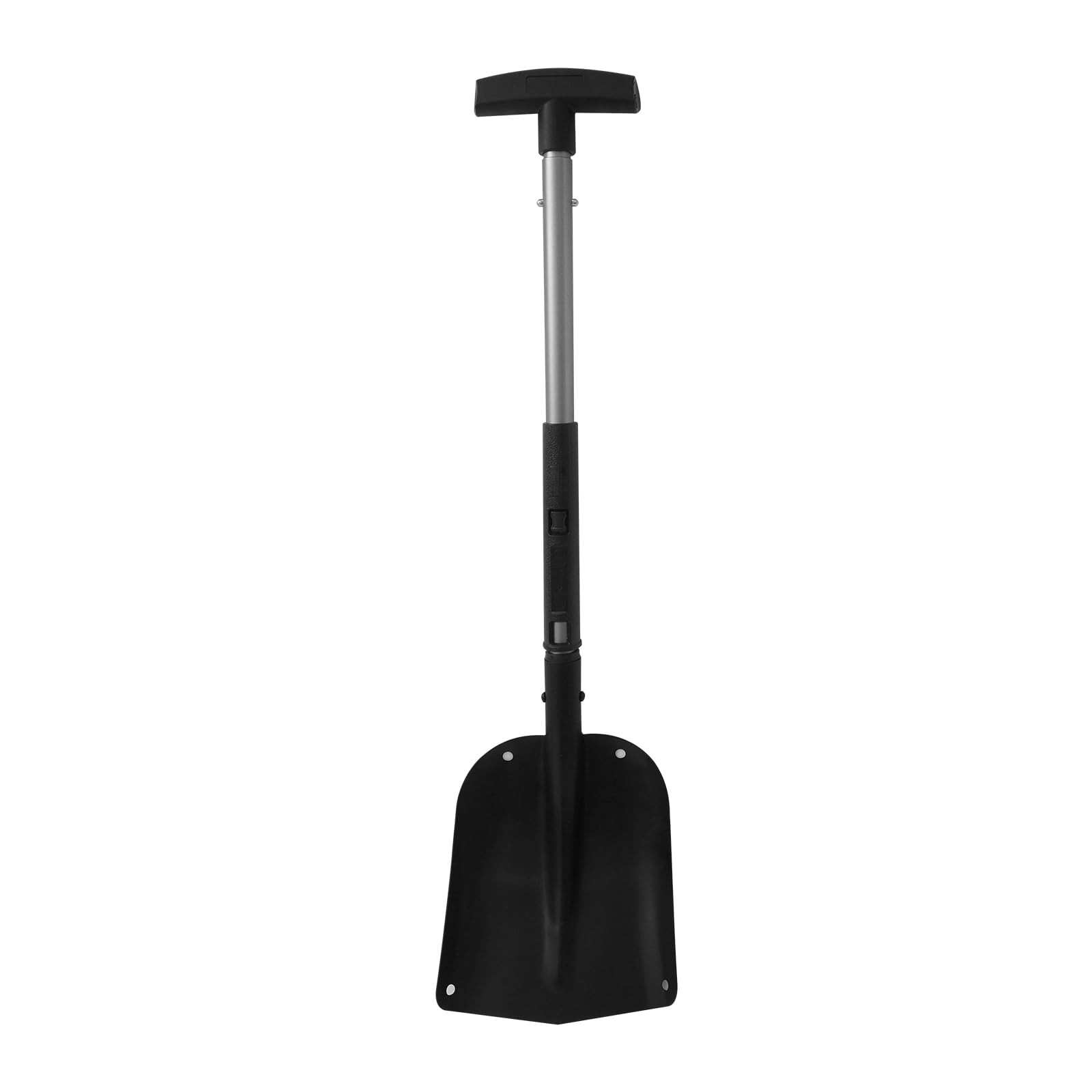AS SHIHUA TEC COMPANYCollapsible 3-in-1 Aluminum Compact Snow Shovel for Car, Truck, Snowmobile, Camping, Gardening, Snow Removal, Emergency Kit（Black） (Black)
