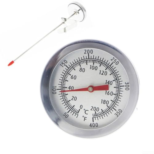 Termómetro de barbacoa para carne de aves de corral con sonda de acero inoxidable y pantalla LCD para uso en parrilla de horno