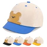 kappe 1/2 🐻 Einzigartiges Design: Baby schirmmütze hat eine schöne Bärenstickerei darauf.Baby cap 6-12 monate kommt in einer Vielzahl von Farben und kann mit verschiedenen Farben der Kleidung abgestimmt werden.