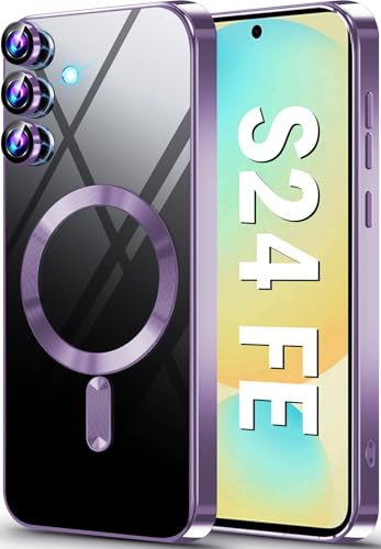 Support de chargeur sans fil avec coque transparente Samsung S24 FE