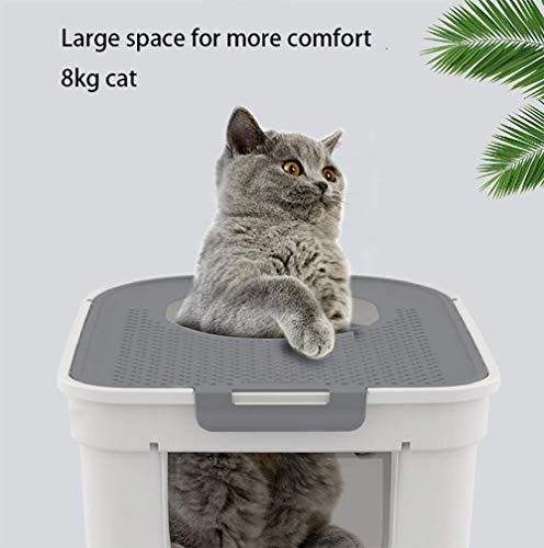 Bandeja de areia de canto para gatos de estimação adorável grande ecológico porta dupla entrada supe