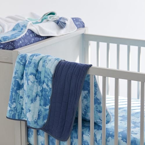 Image of HonestBaby Unisex-Baby Classics Fitted Crib Sheets Set Standard Mattress, 100% Organic Cotton Baby Boys, Girls, Neutral, 2 Pack - Sketchy Stripe, One Size