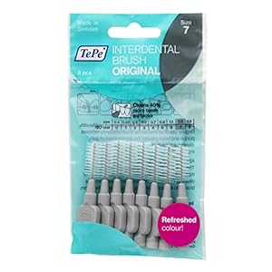 Interdentale borstels TePe 1,3 mm grijs – 1 pakket met 8 borstels