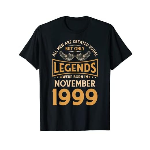 Las leyendas de cumpleaños nacieron en noviembre de 1999. Camiseta