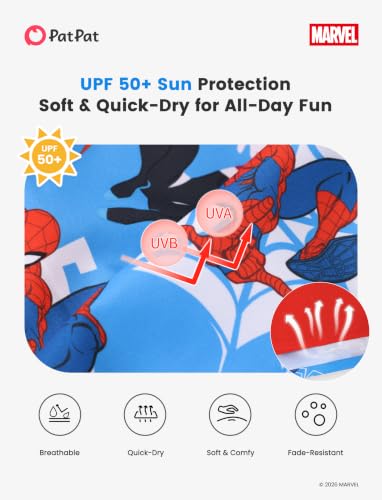 Image of Disney Stitch Spiderman Star Wars Cars Toy Story Mickey Boy Swim Trunks UPF50+Swim Shorts Compression Liner & Quick-Dry 6M-9Y