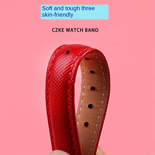 Bracelet montre cuir véritable 12mm chic avec boucle argent - 6
