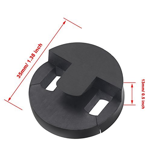 image for Canomo 1 Pack Tourte Style Cello Mute Round Two Hole Mute, Black, Full