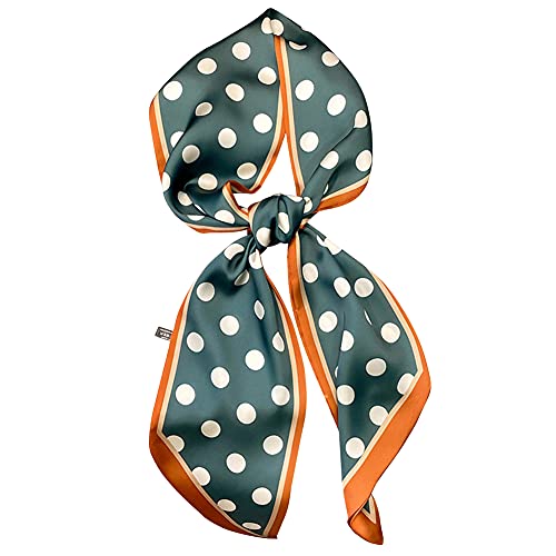 DEOIRC Fashion Bag Handbag Handle Ribbon Scarf Polka Dot Printing Neckerchief Scarf