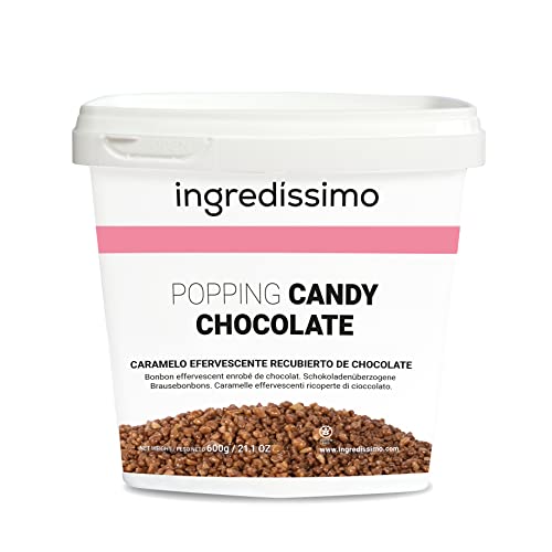 Ingredíssimo - Popping Candy Chocolate, 600 g, Topping de Piezas de Caramelo Gasificado,...