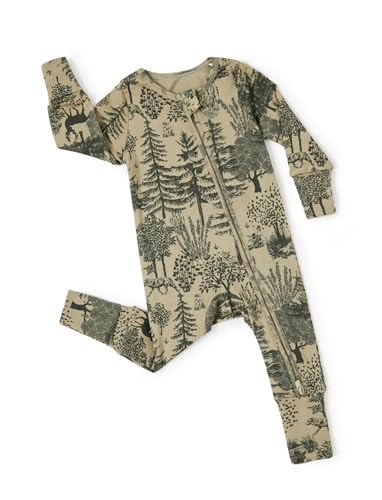 Image of PATPAT Baby Clothes with Premium Soft Wool, Footie Pajama for Baby Boy Girl, Tencel Lyocell Romper Sleeper with 2-Way Zipper
