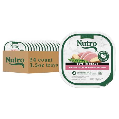 Image of Nutro Cuts in Gravy Wet Dog Food, Roasted Turkey Stew, 3.5 oz, 24 Count