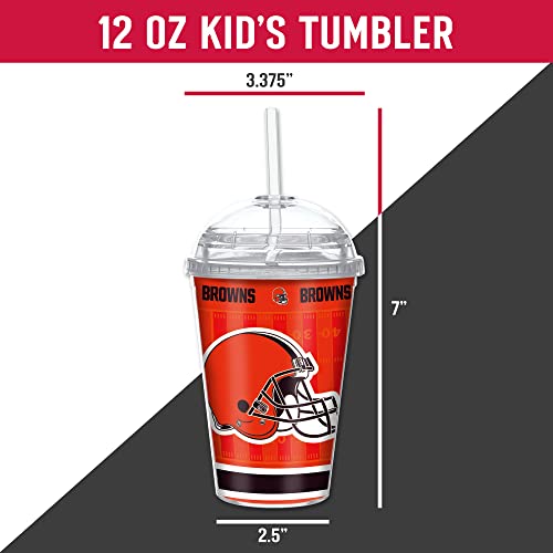 Image of Rico Industries NFL Football Rookie of The Year 12oz Acrylic Tumbler, Youth Tumbler with Swirly Straw