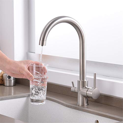 Robinet cuisine eau potable 3 voies avec mitigeur pivotant 360