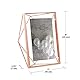 Umbra Prisma 13x18 cm Bilderrahmen - Wand- und Tisch Fotorahmen für Bilder, Kunstdrucke, Illustrationen und Mehr, Metall, Kupfer