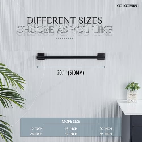 Image of KOKOSIRI Towel Bar Bathroom Towel Holder for Bath Kitchen Cabinet Towel Rails 20 Inch Oil Rubbed Bronze Stainless Steel B4005ORB-L20