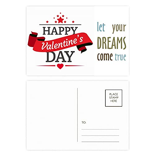 Cartes postales Happy Valentine's Day design premium rouge et noir