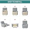 Waterproof Recliner Sofa Cover Non-Slip Milk Silk Design Single Chair Couch Armchair Protector for Recliner Chair(S1-Cream)