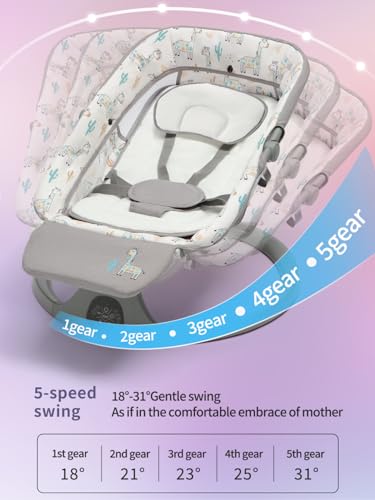 Image of Softies Alloy Steel Automatic Cradle for Baby Rocker|Swing for New Born Baby|Baby Cradle and Swing|Baby Sleeping Swing|Electric Jhula for Baby 0 to 2 Years|Automatic Swing Cradle for Baby, Grey