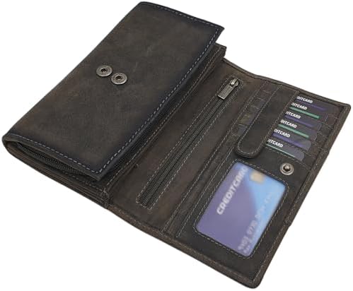 yledershop Echt Büffel-Vollleder Querforat Geldbörse/Geldbeutel