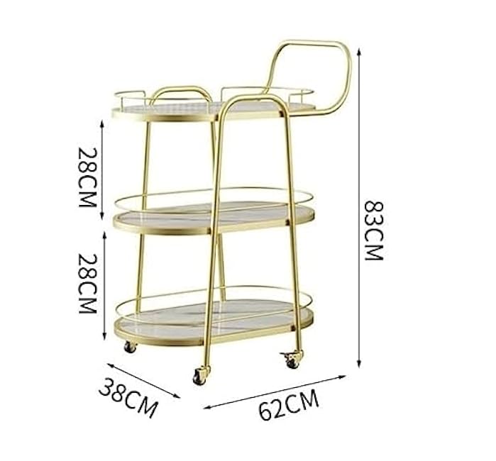 Storage Rack On Wheels 3 Tier Dining Car Trolley with Wheels Mobile Hotel Restaurant Cake Delivery Car Iron Home Kitchen Storage Cart Rolling Storage Rack Bathroom-OW66wBaE